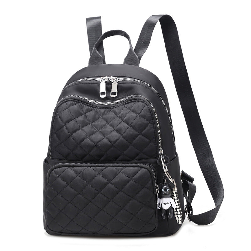 Waterproof Women's Backpack with Large Capacity and Gold Zipper