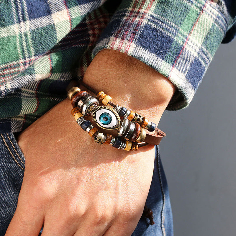 Vintage Multi-layer Beaded Bohemian Bracelet, Handmade