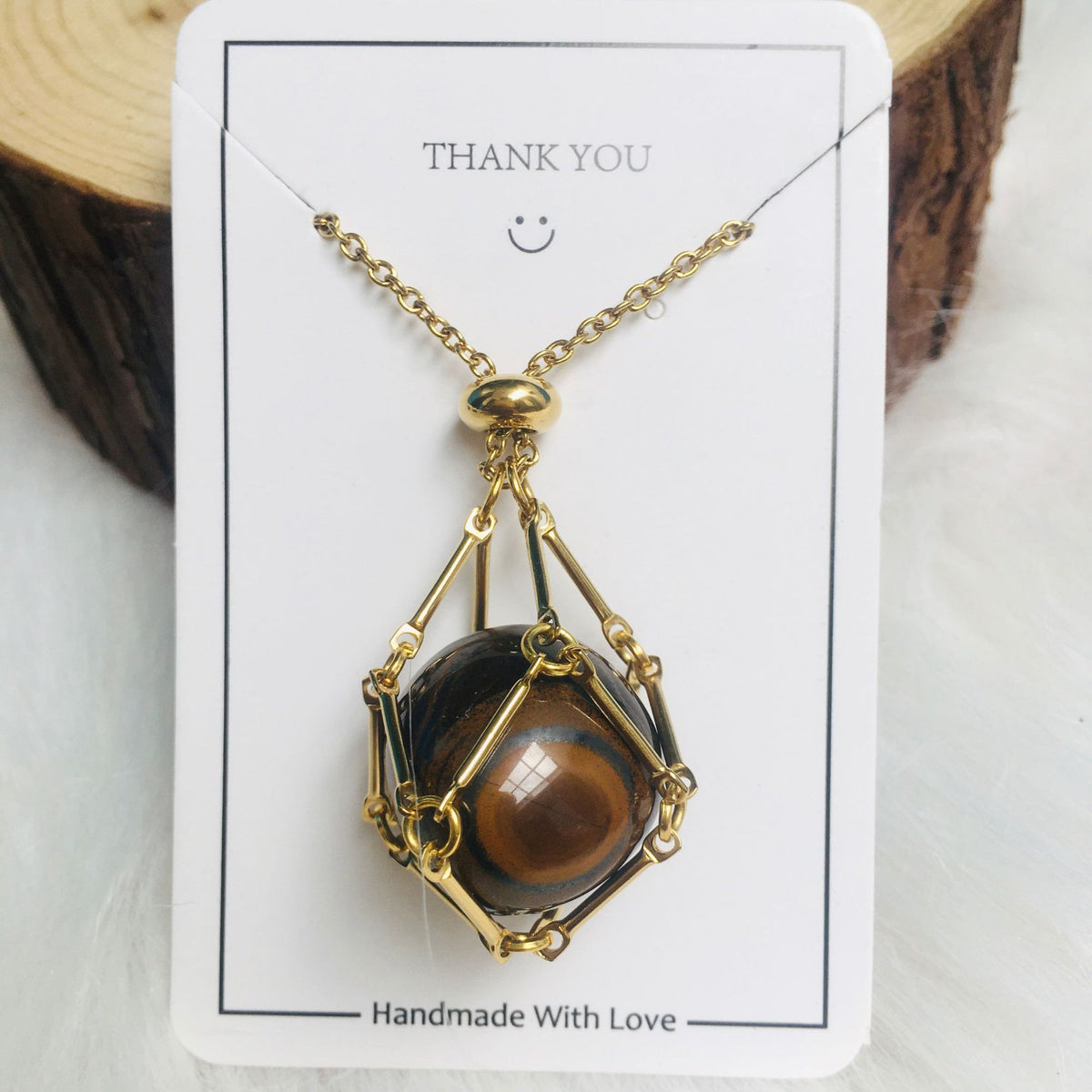 Crystal Raw Stone Pendant Necklace