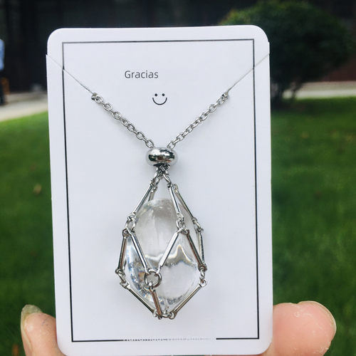 Crystal Raw Stone Pendant Necklace