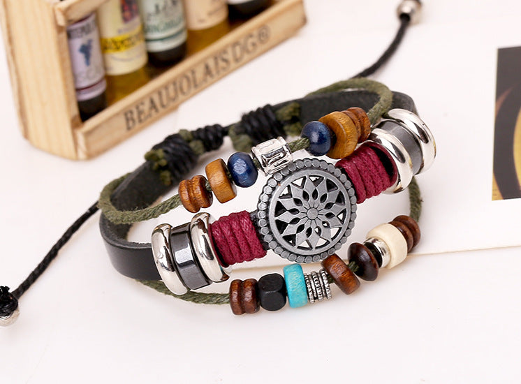 Vintage Multi-layer Beaded Bohemian Bracelet, Handmade