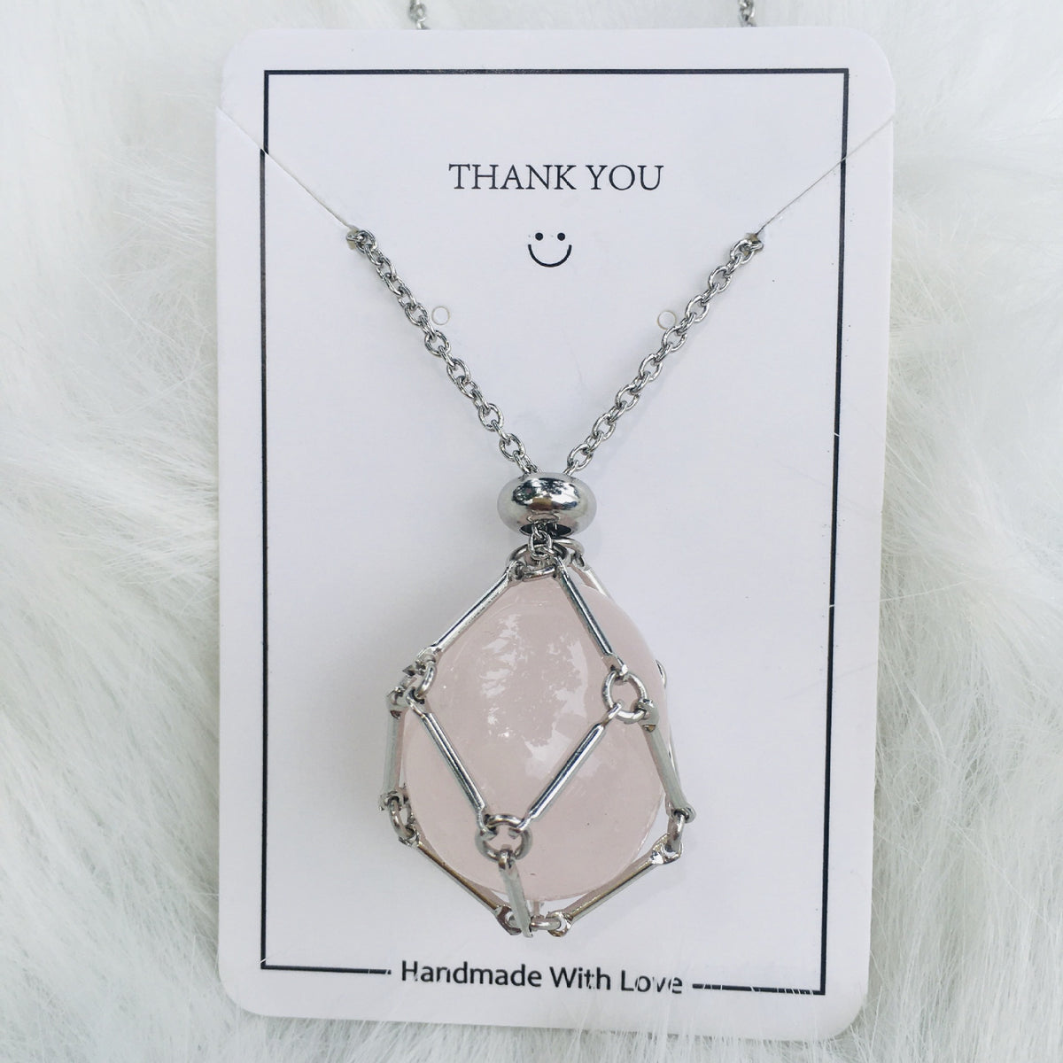 Crystal Raw Stone Pendant Necklace