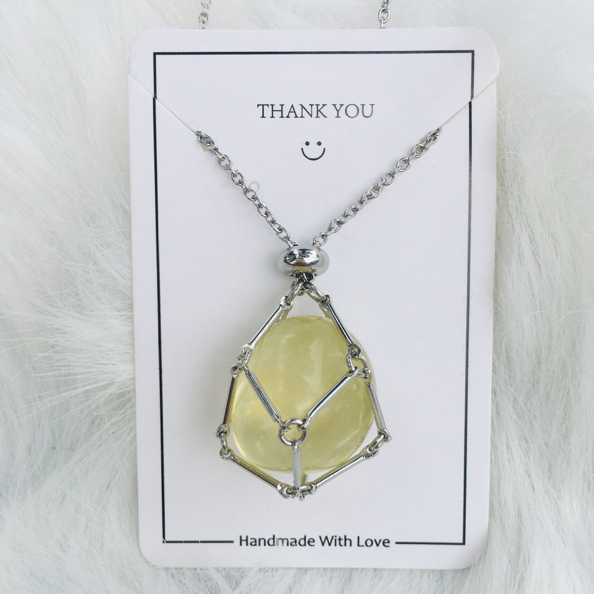 Crystal Raw Stone Pendant Necklace