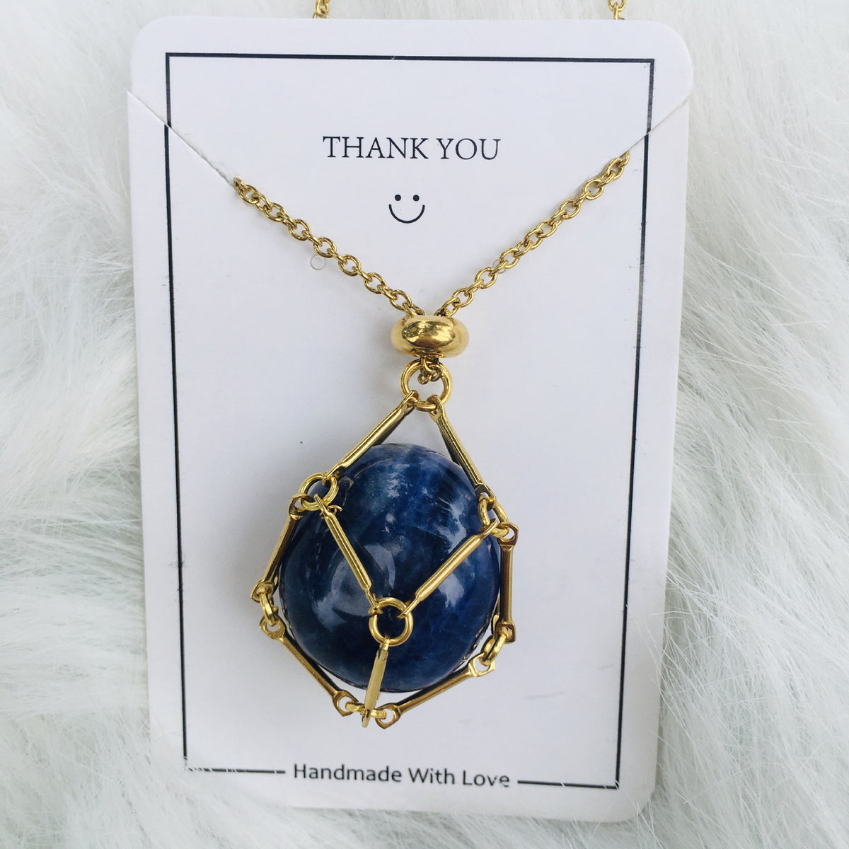 Crystal Raw Stone Pendant Necklace