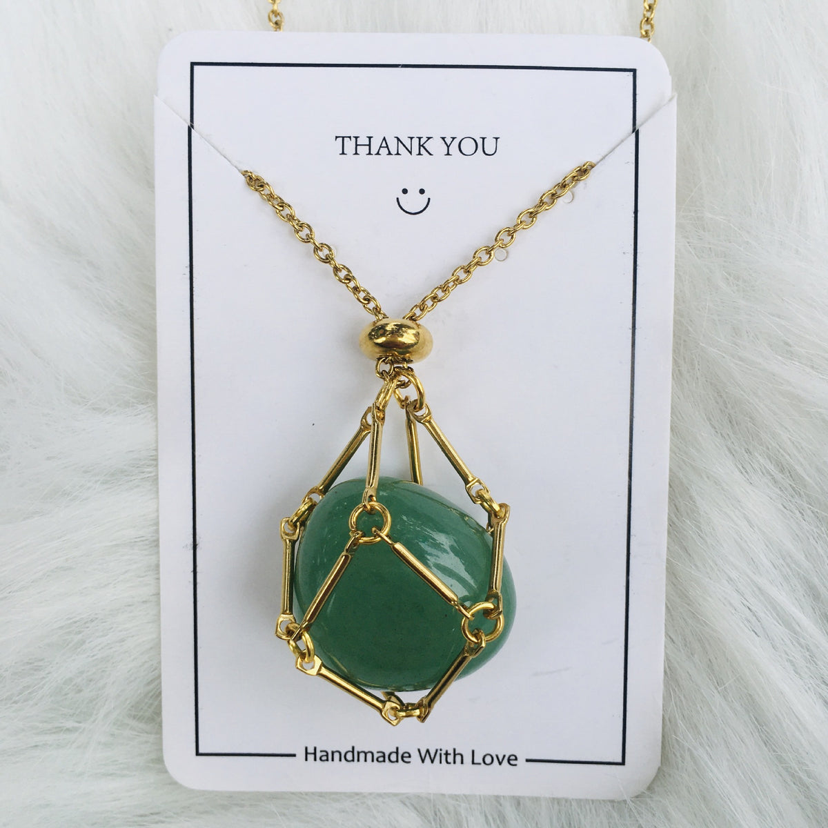 Crystal Raw Stone Pendant Necklace