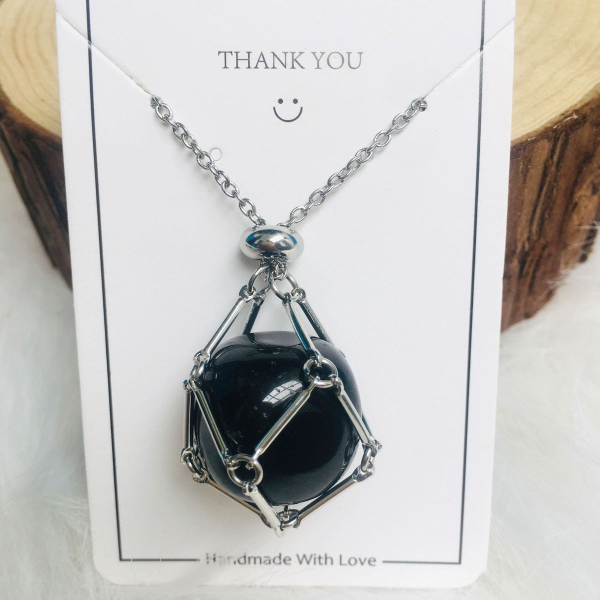 Crystal Raw Stone Pendant Necklace