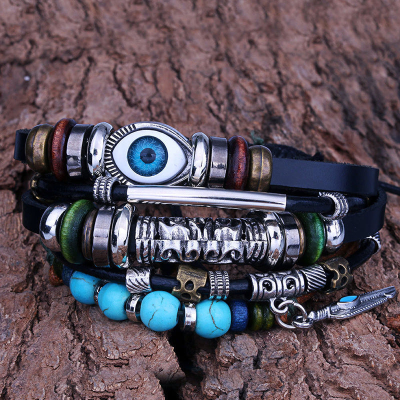 Vintage Multi-layer Beaded Bohemian Bracelet, Handmade